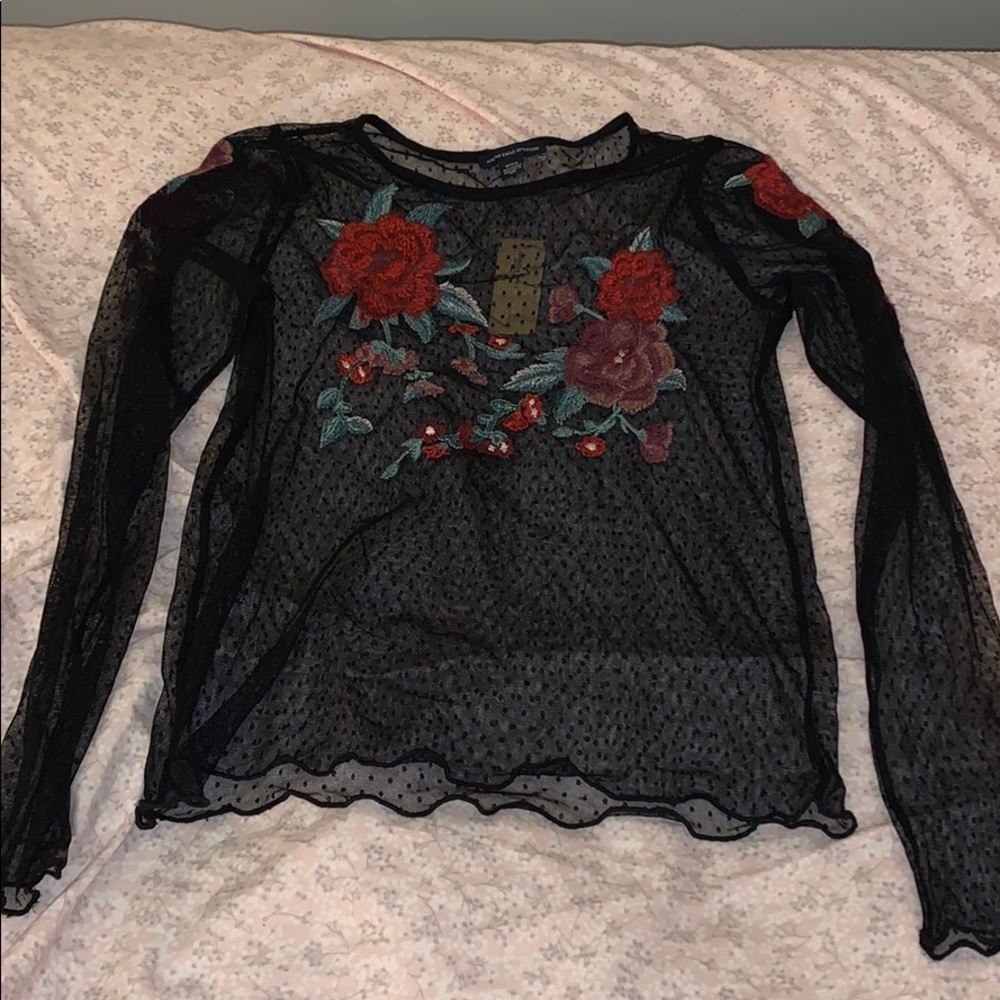 NWT american eagle mesh long sleeve shirt